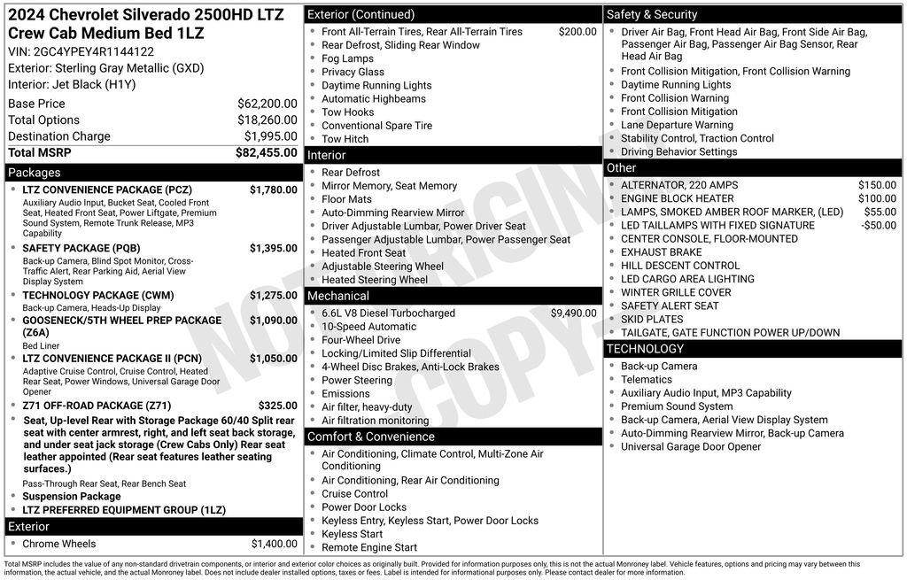 Used 2024 Chevrolet Silverado 2500 LTZ w/ LTZ Convenience Package AWD/4WD image 6