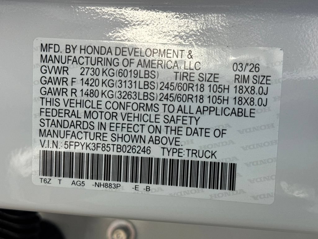 New 2026 Honda Ridgeline Black Edition image 30