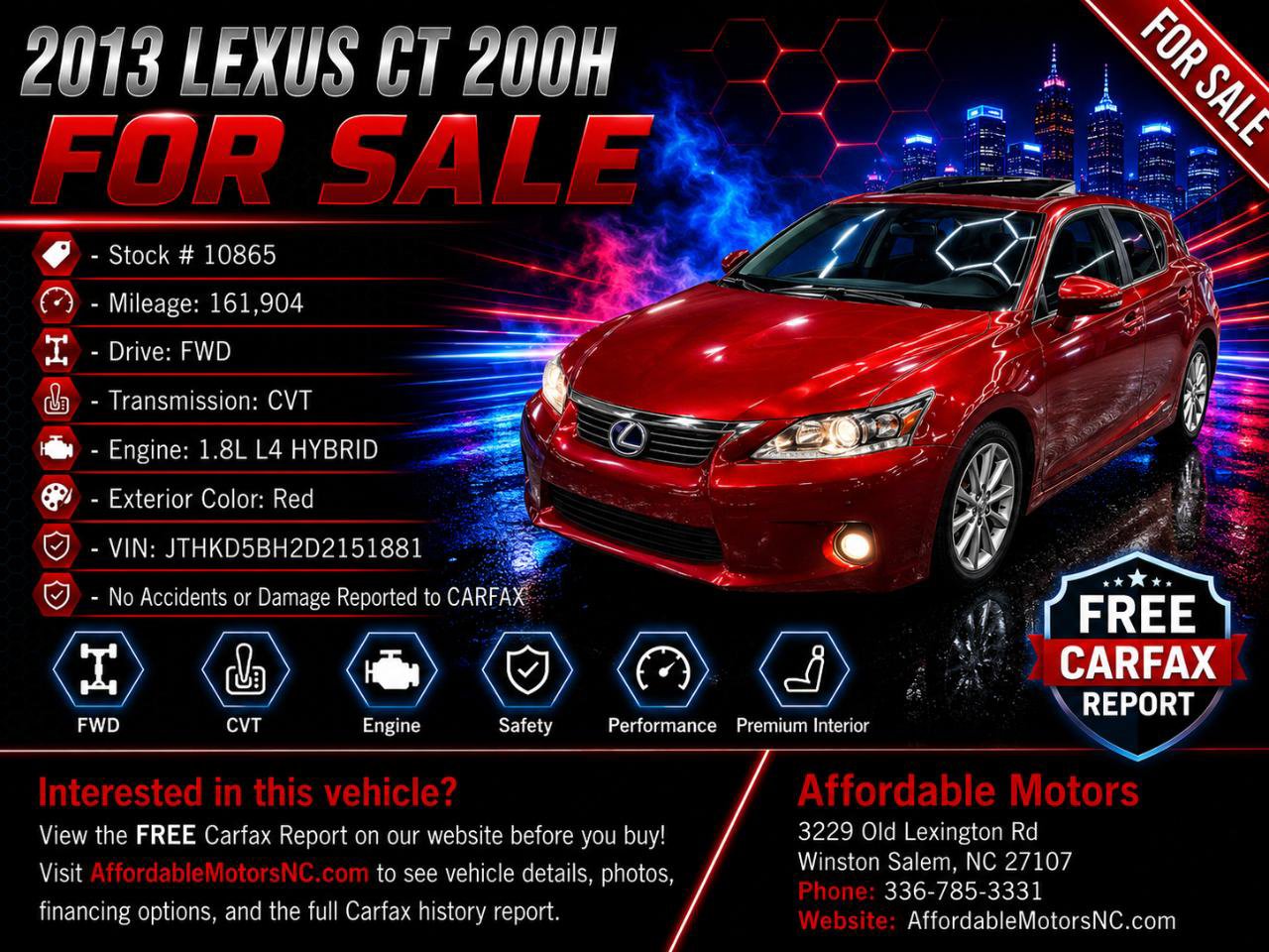 Used 2013 Lexus CT 200h