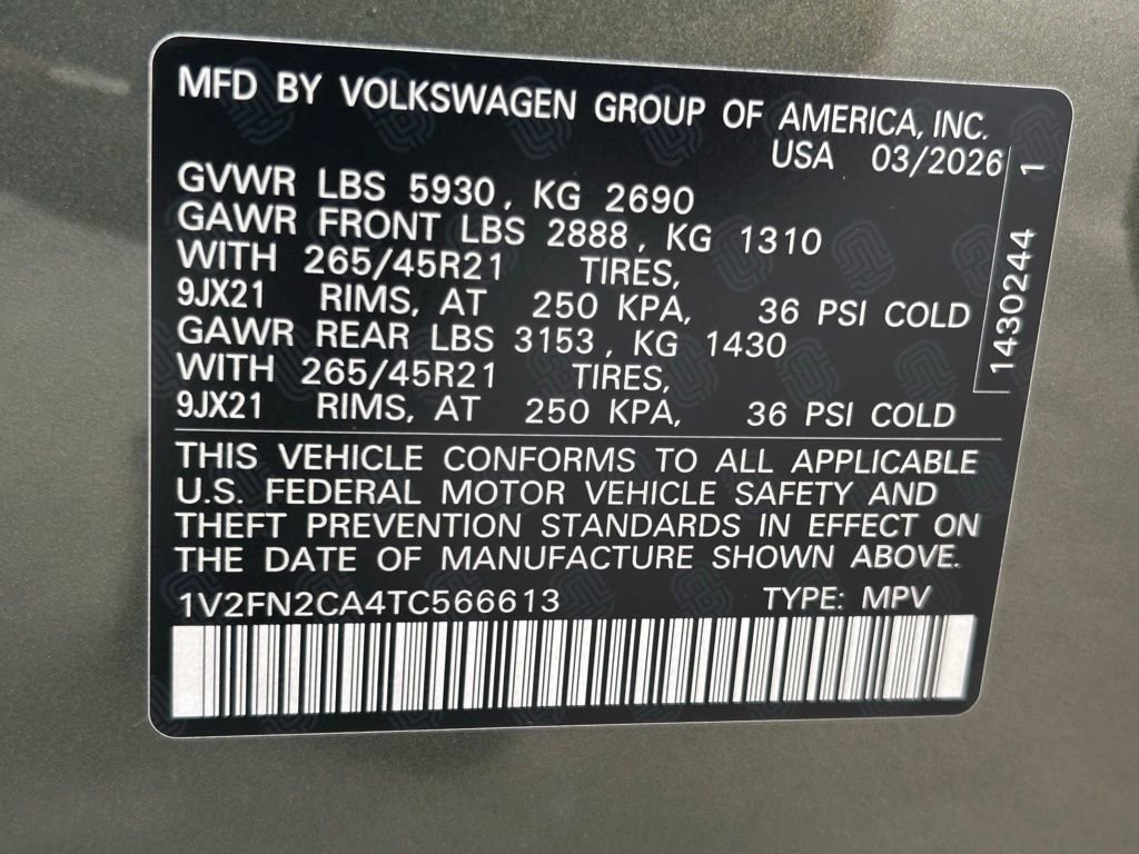 New 2026 Volkswagen Atlas SEL Premium R-Line AWD/4WD image 61