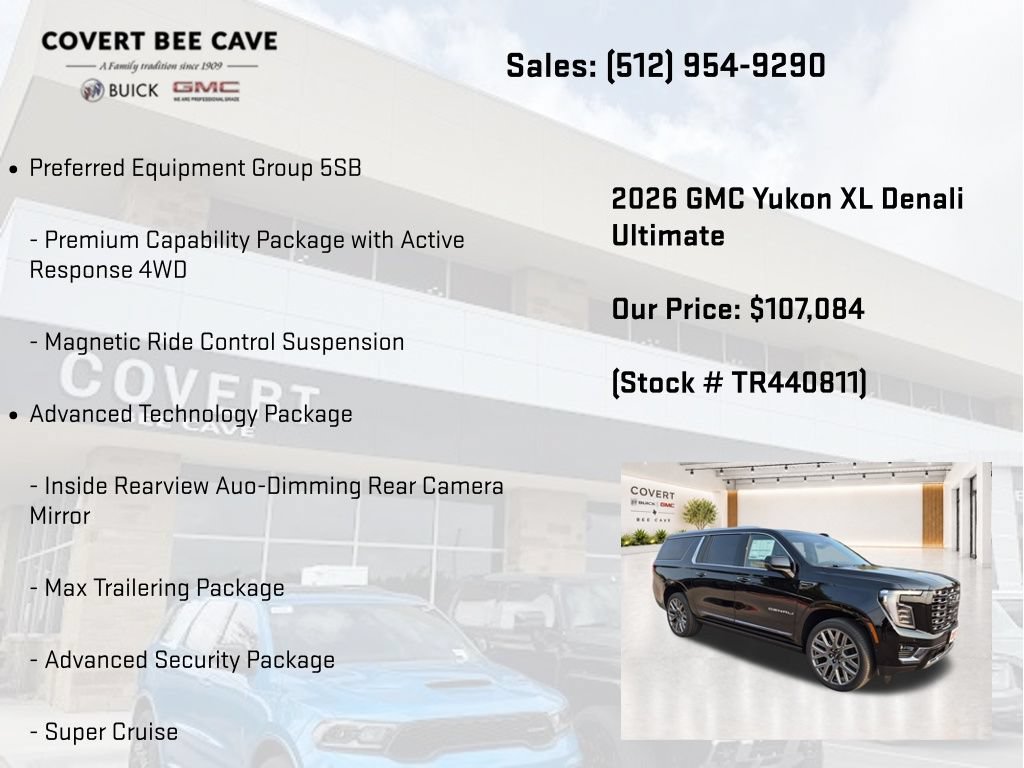 New 2026 GMC Yukon XL Denali Ultimate w/ LPO, Floor Liner Package AWD/4WD image 26