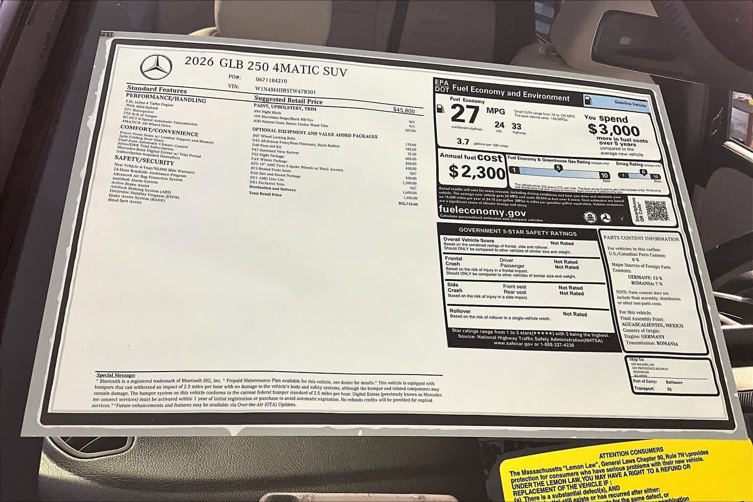 New 2026 Mercedes-Benz GLB 250 4MATIC image 18