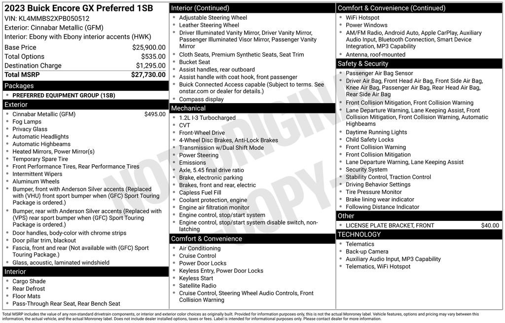 Certified 2023 Buick Encore GX Preferred image 4