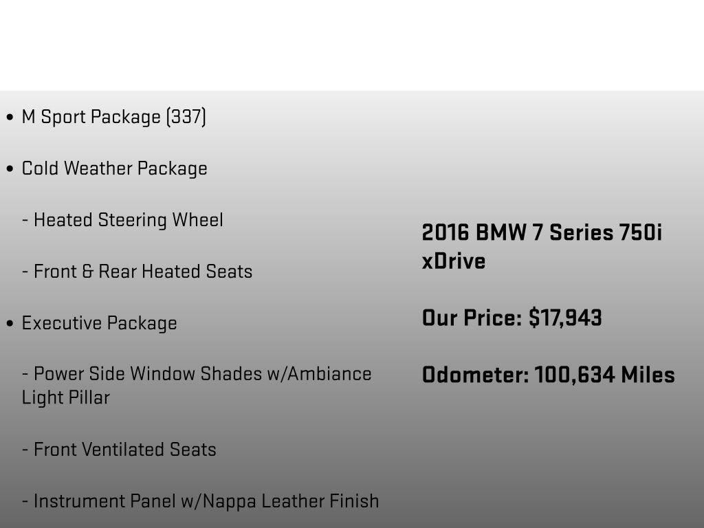 Used 2016 BMW 750i xDrive AWD/4WD image 6