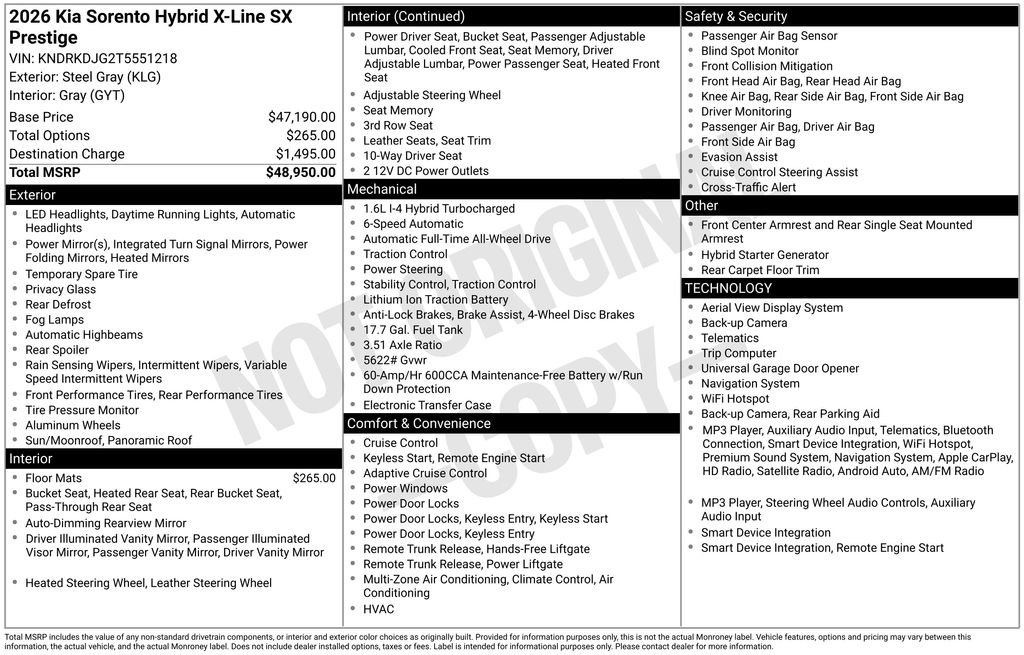 New 2026 Kia Sorento SX Prestige AWD/4WD image 4