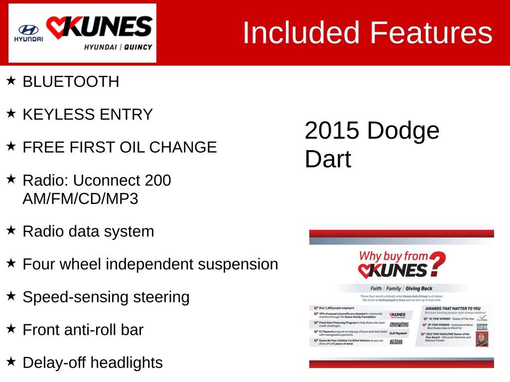 Used 2015 Dodge Dart SXT FWD image 2
