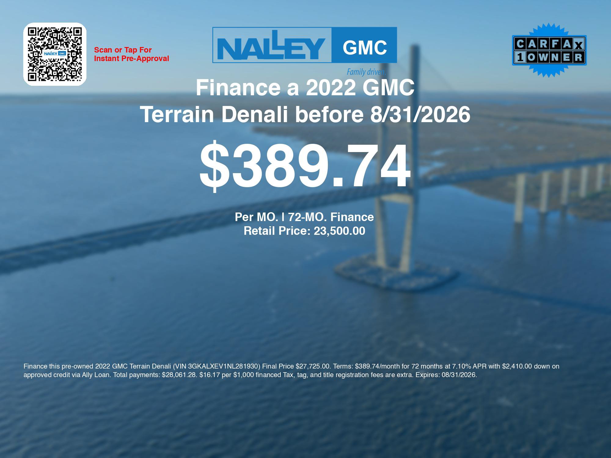 Used 2022 GMC Terrain Denali AWD/4WD image 3