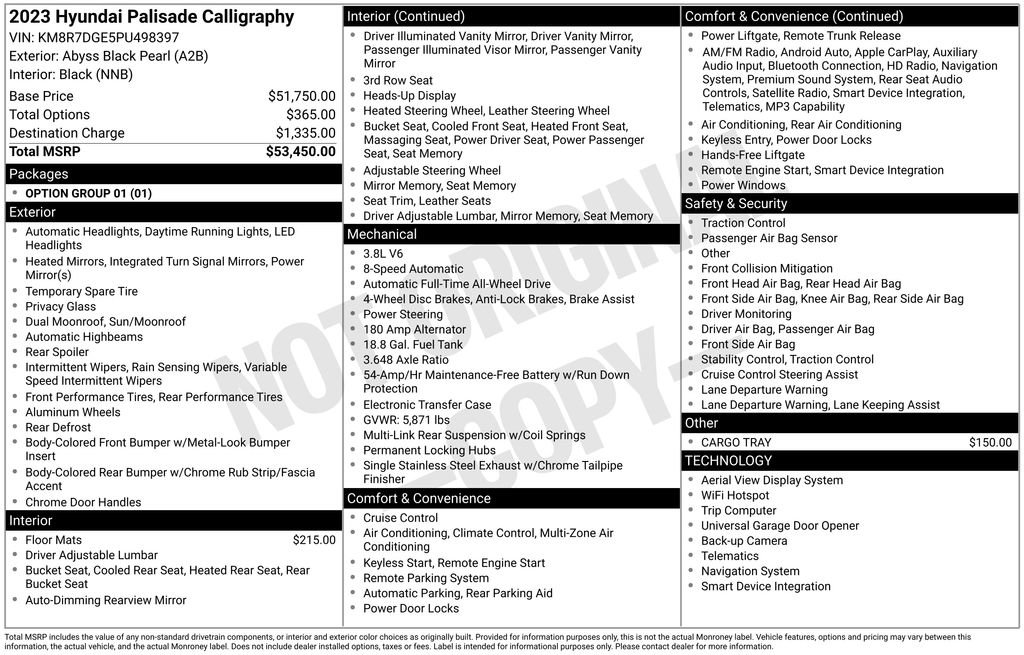 Certified 2023 Hyundai Palisade Calligraphy image 31