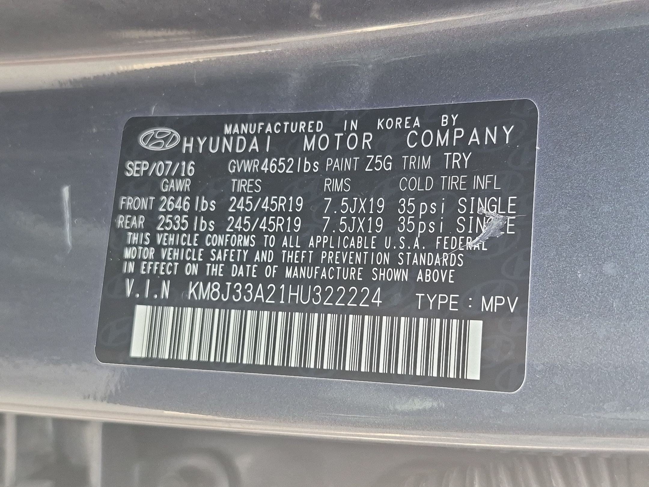Used 2017 Hyundai Tucson Sport FWD image 33