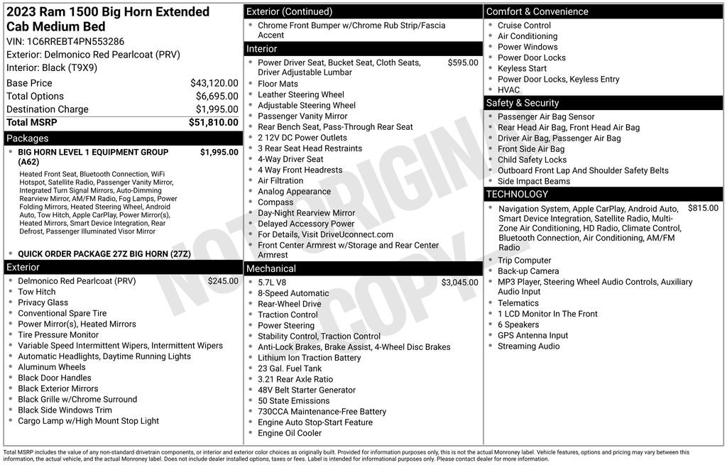 Used 2023 RAM 1500 Big Horn RWD image 2