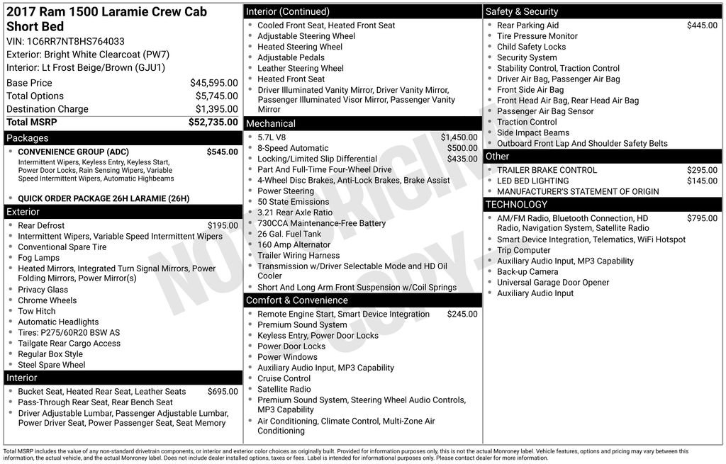 Used 2017 RAM 1500 Laramie w/ Convenience Group image 4