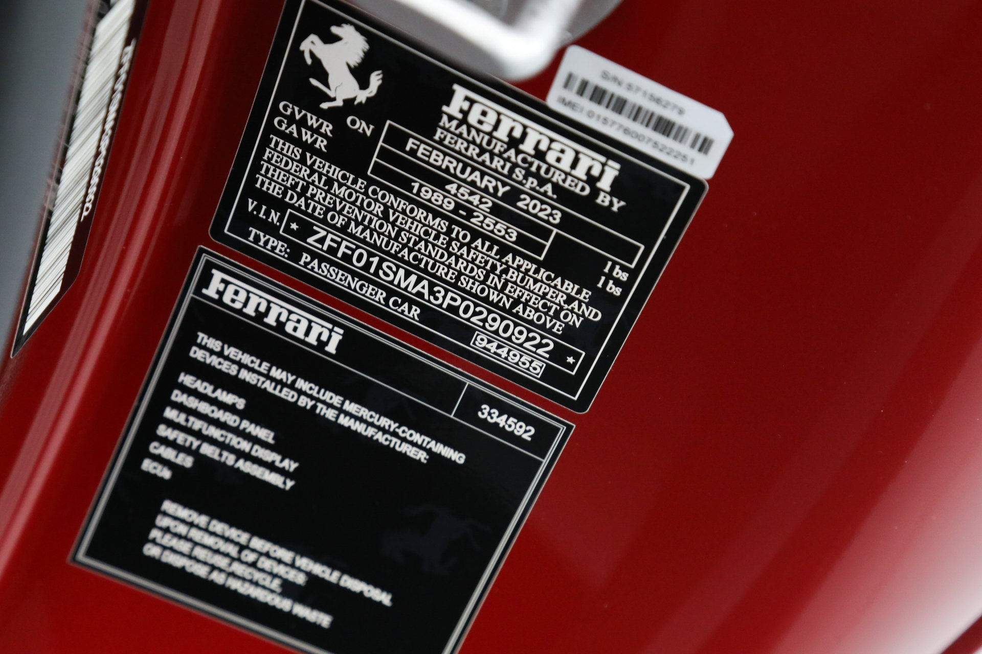 Certified 2023 Ferrari 296 GTS image 82