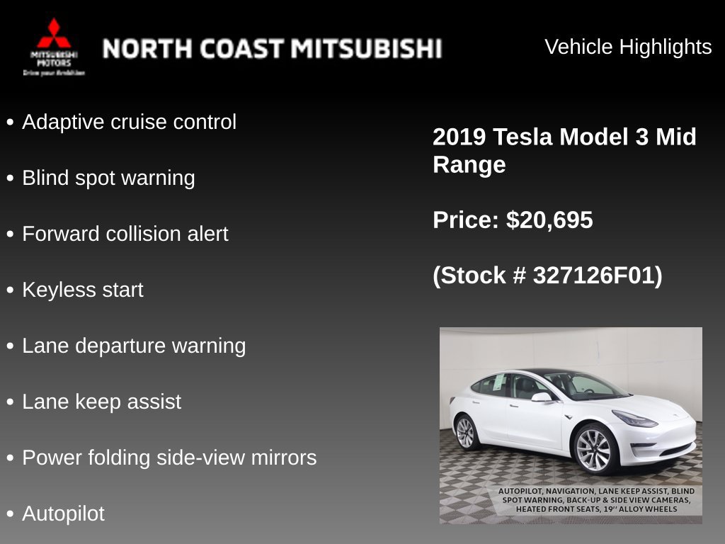 Used 2019 Tesla Model 3 Mid Range RWD image 2
