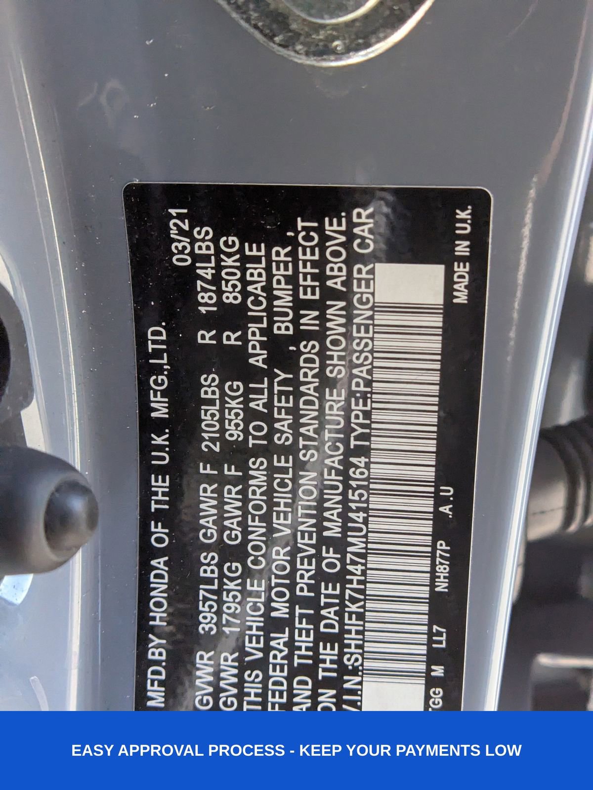 Used 2021 Honda Civic Sport image 21
