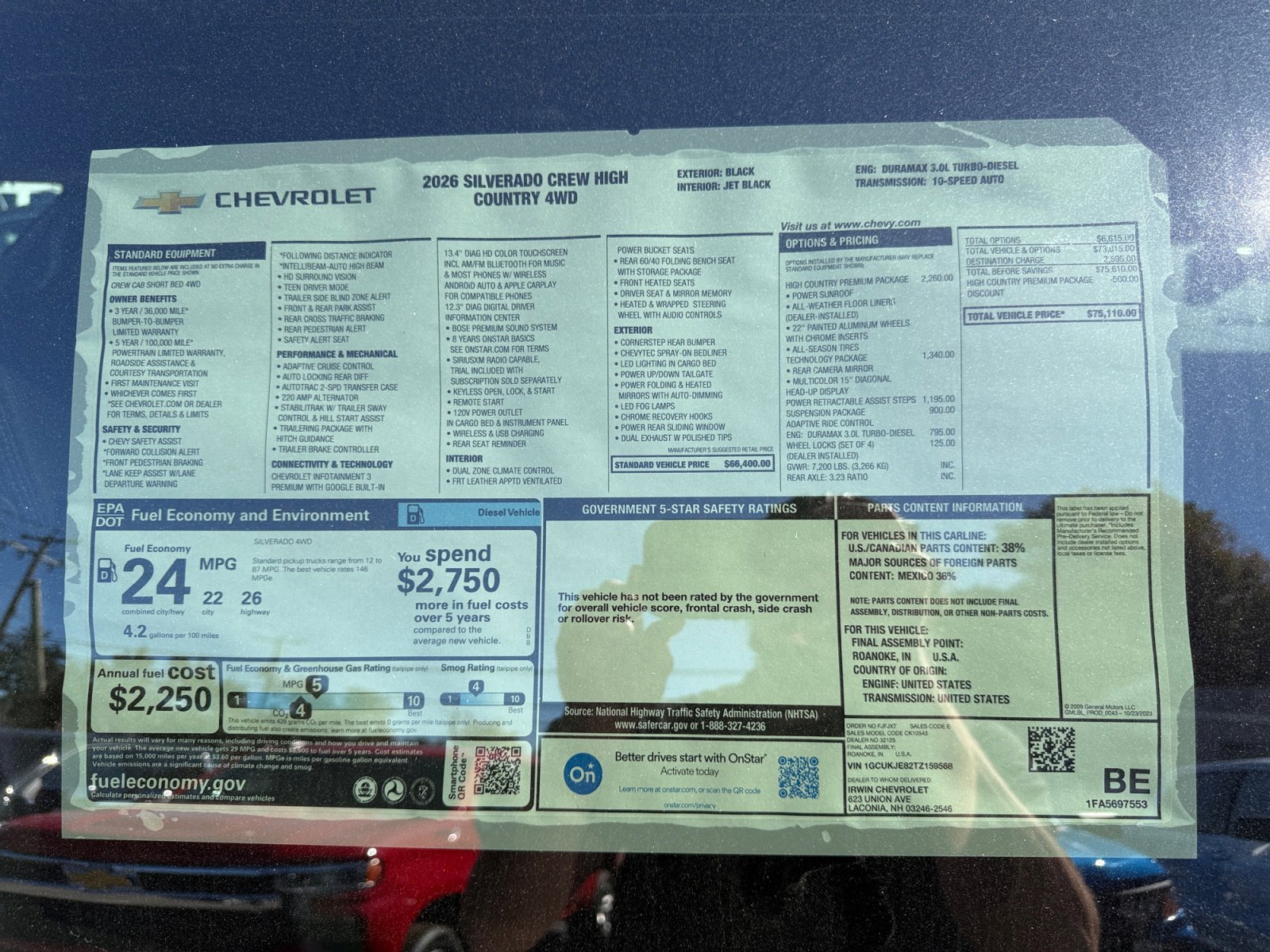 New 2026 Chevrolet Silverado 1500 High Country w/ High Country Premium Package image 29