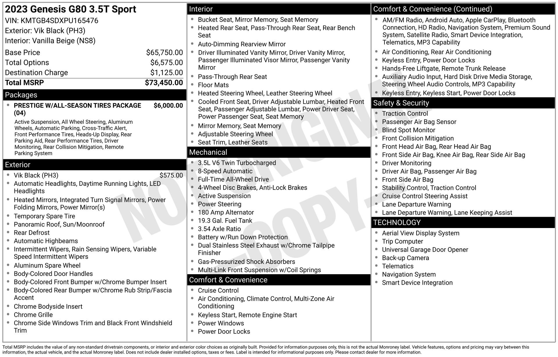 Used 2023 Genesis G80 3.5T Sport image 3