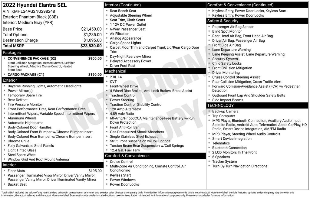 Certified 2022 Hyundai Elantra SEL w/ Convenience Package FWD image 33