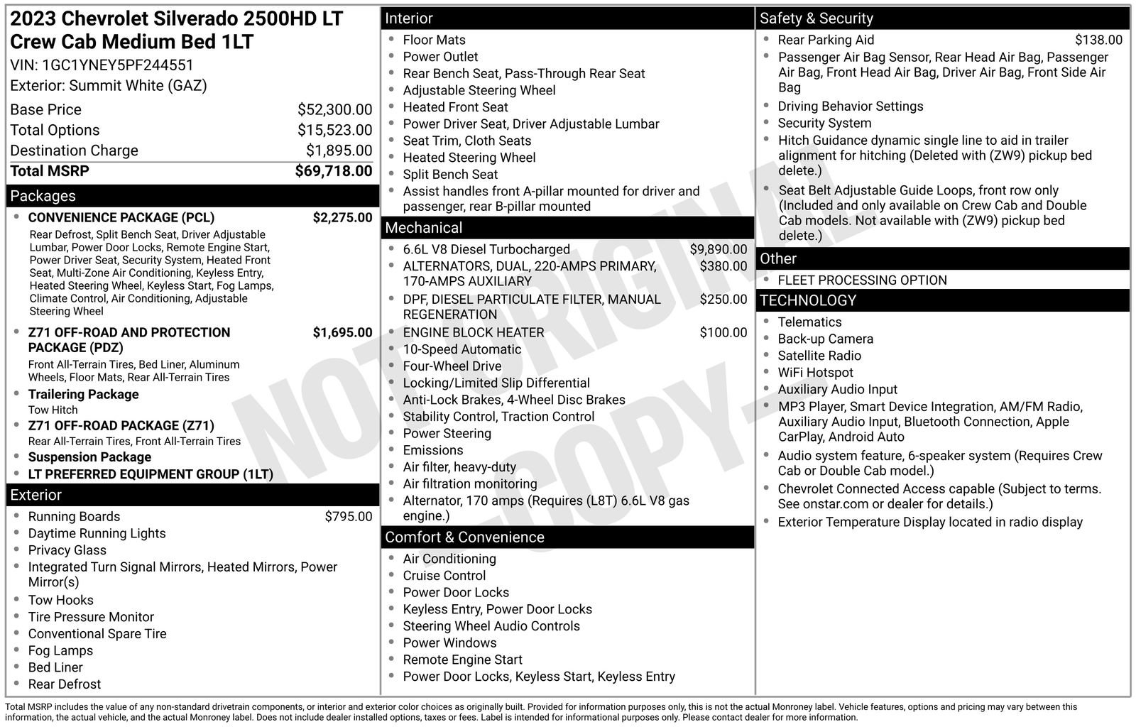 Used 2023 Chevrolet Silverado 2500 LT w/ Convenience Package AWD/4WD image 12