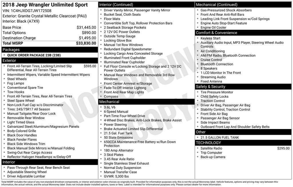 Used 2018 Jeep Wrangler Unlimited Sport image 4