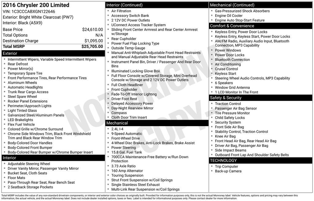 Used 2016 Chrysler 200 Limited FWD image 2