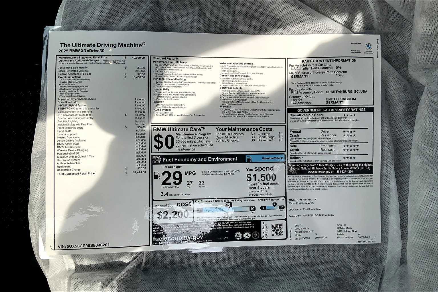 Used 2025 BMW X3 xDrive30i w/ Premium Package image 19