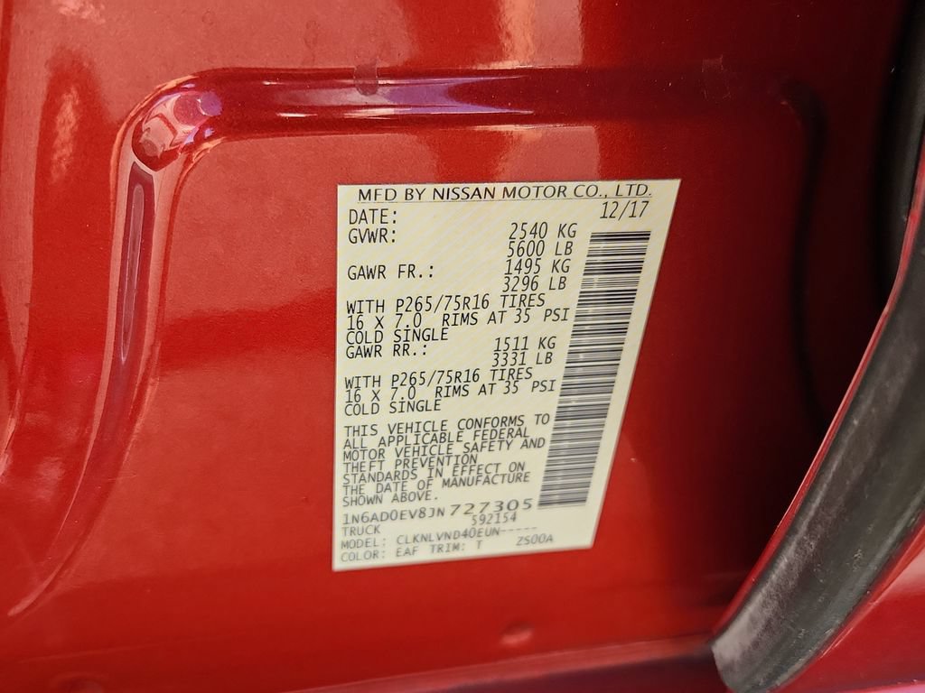 Used 2018 Nissan Frontier PRO-4X AWD/4WD image 17