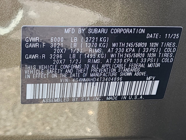 Certified 2026 Subaru Ascent Limited Bronze image 37