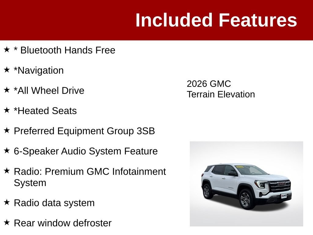 Used 2026 GMC Terrain Elevation AWD/4WD image 3