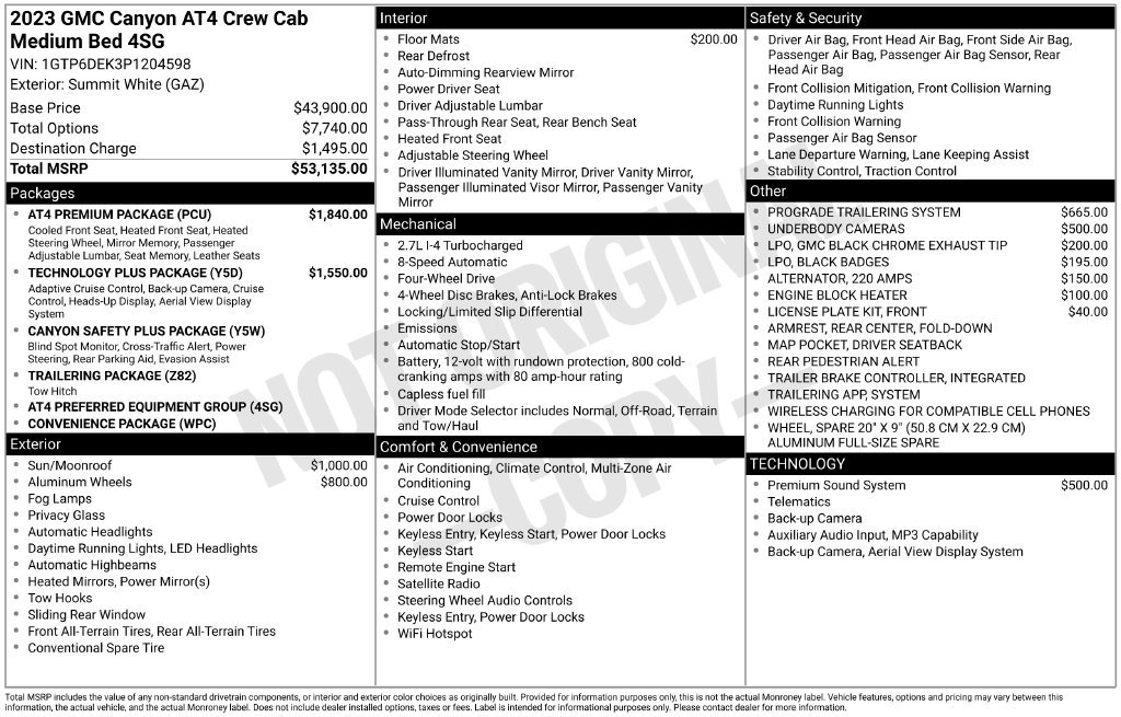 Used 2023 GMC Canyon AT4 w/ AT4 Premium Package AWD/4WD image 19