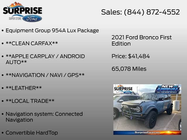 Used 2021 Ford Bronco First Edition AWD/4WD image 7