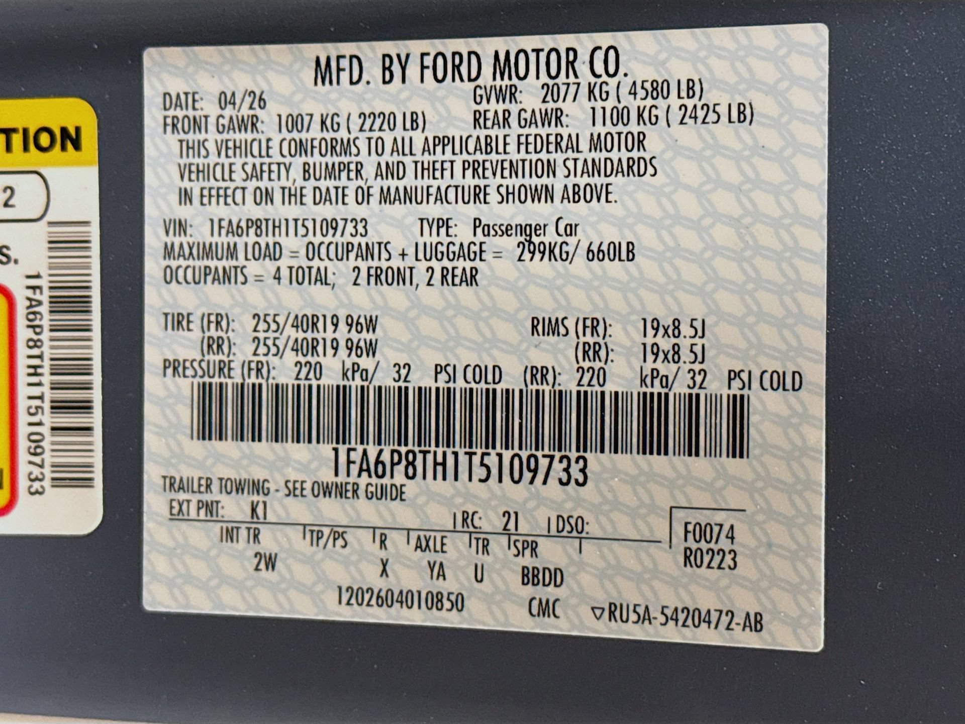 New 2026 Ford Mustang Coupe w/ Mustang Nite Pony Package RWD image 28