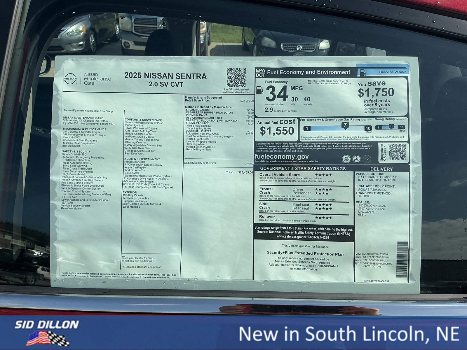 New 2025 Nissan Sentra SV w/ All-Weather Package image 13