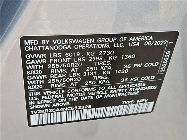 Used 2022 Volkswagen Atlas SE AWD/4WD image 26