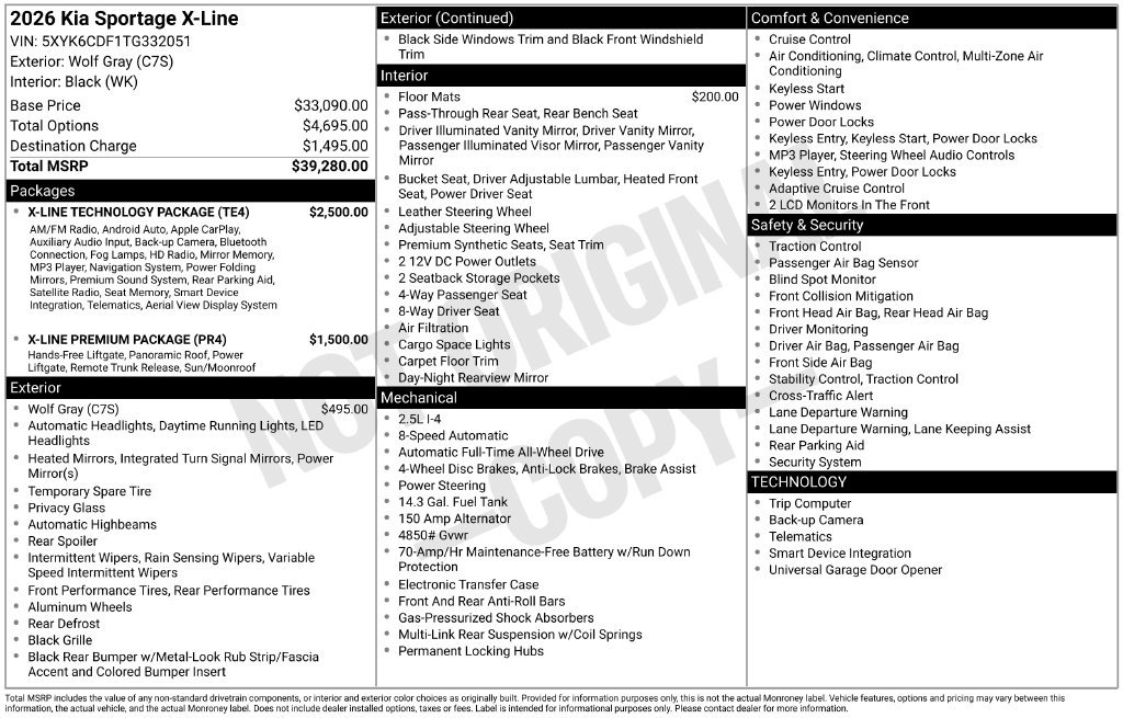 Certified 2026 Kia Sportage X-Line w/ X-Line Technology Package AWD/4WD image 34