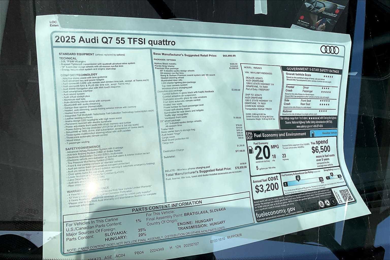 New 2025 Audi Q7 Premium Plus image 18