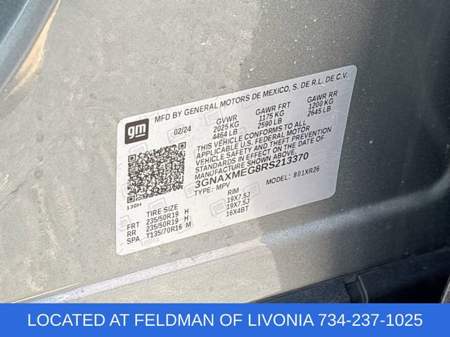 Certified 2024 Chevrolet Equinox RS w/ LPO, Floor Liner Package FWD image 32