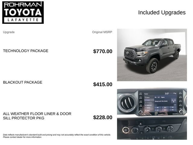 Used 2020 Toyota Tacoma TRD Off-Road w/ Technology Package AWD/4WD image 4