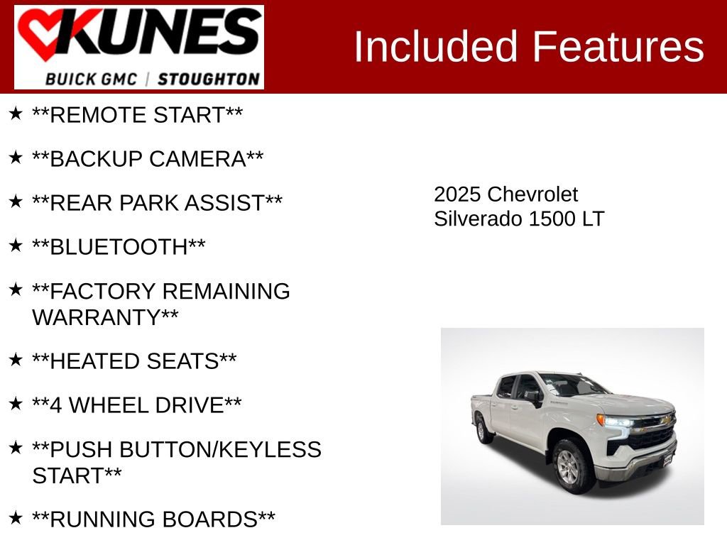 Used 2025 Chevrolet Silverado 1500 LT w/ Work Truck Package AWD/4WD image 2