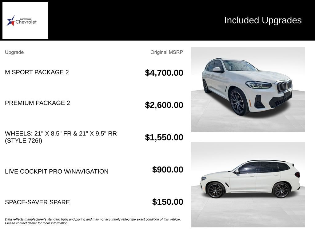 Used 2022 BMW X3 sDrive30i w/ M Sport Package 2 RWD image 13