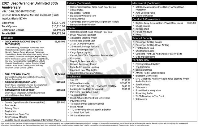 Used 2021 Jeep Wrangler Unlimited Sport AWD/4WD image 6