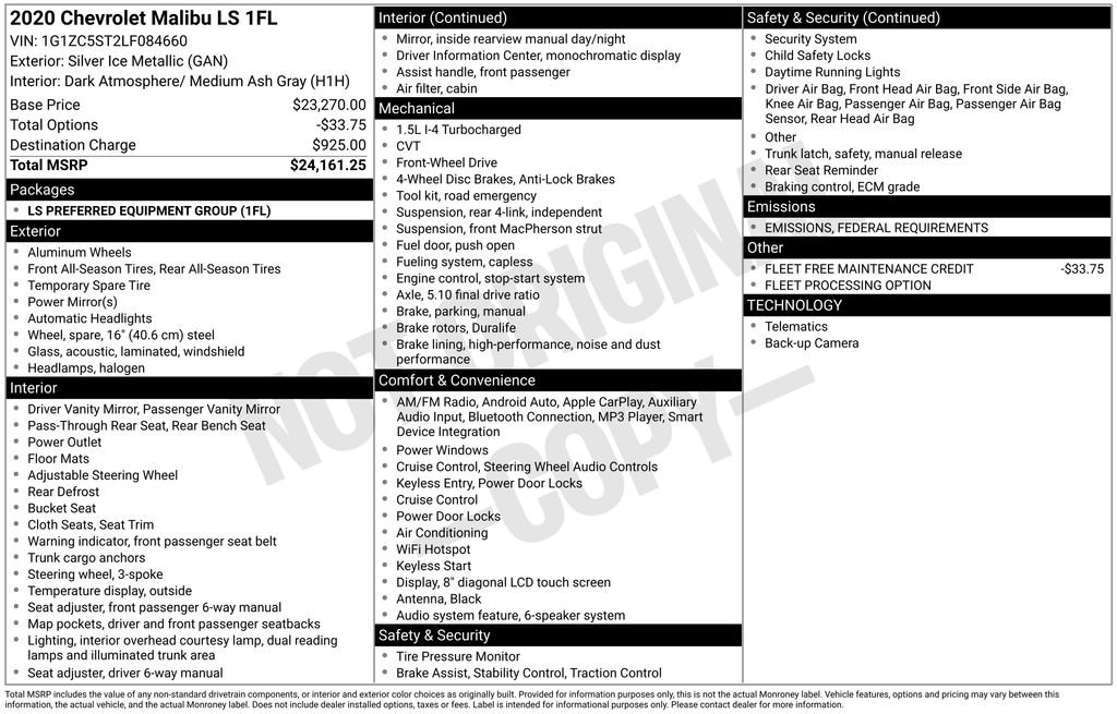 Used 2020 Chevrolet Malibu LS image 26