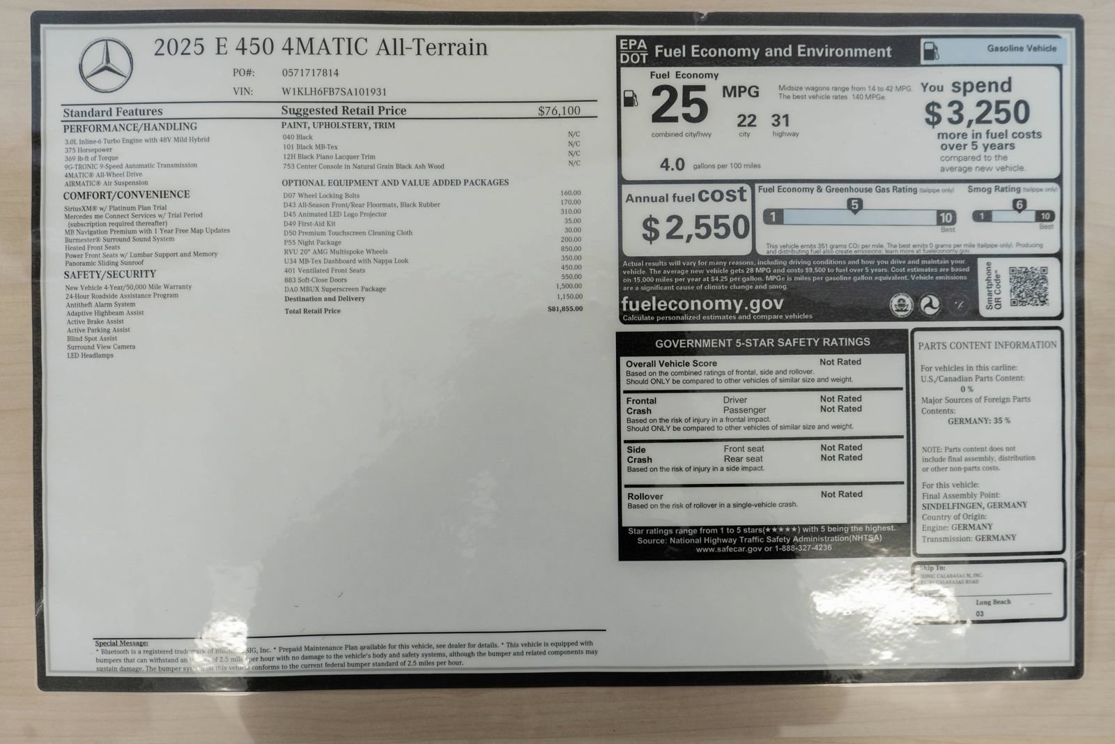 Used 2025 Mercedes-Benz E 450 4MATIC All-Terrain Wagon image 35
