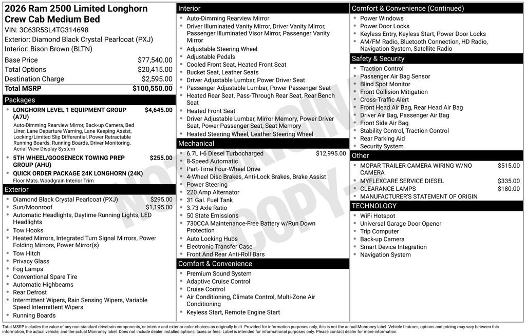 New 2026 RAM 2500 Limited AWD/4WD image 9