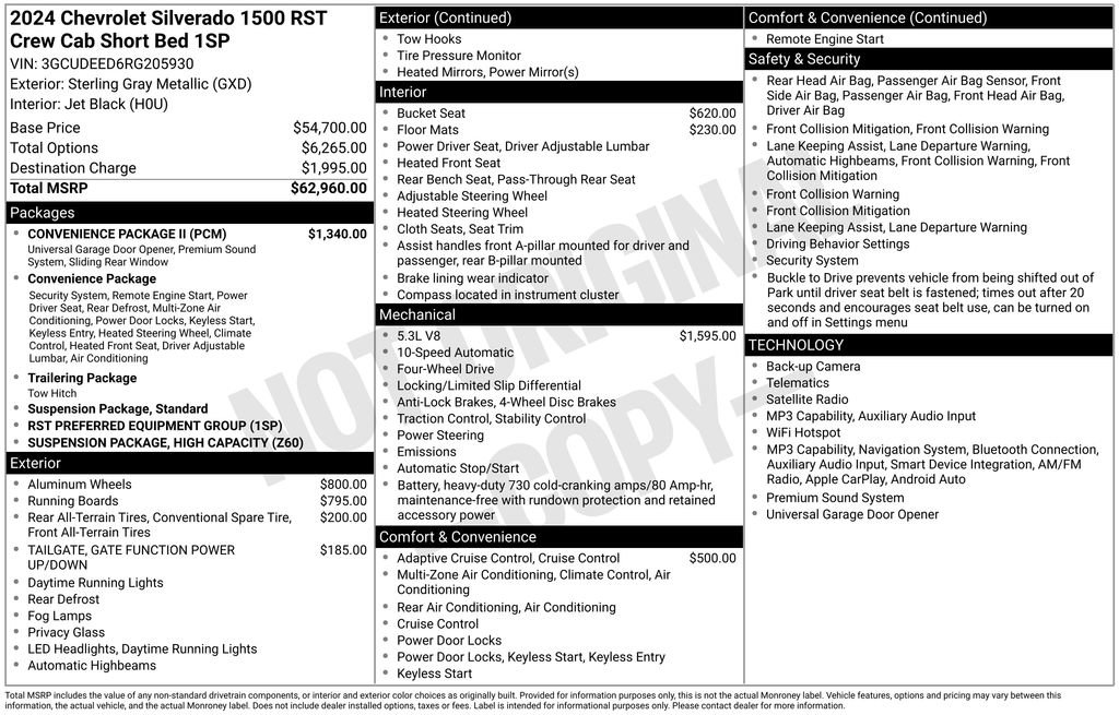 Used 2024 Chevrolet Silverado 1500 RST w/ Convenience Package II AWD/4WD image 6