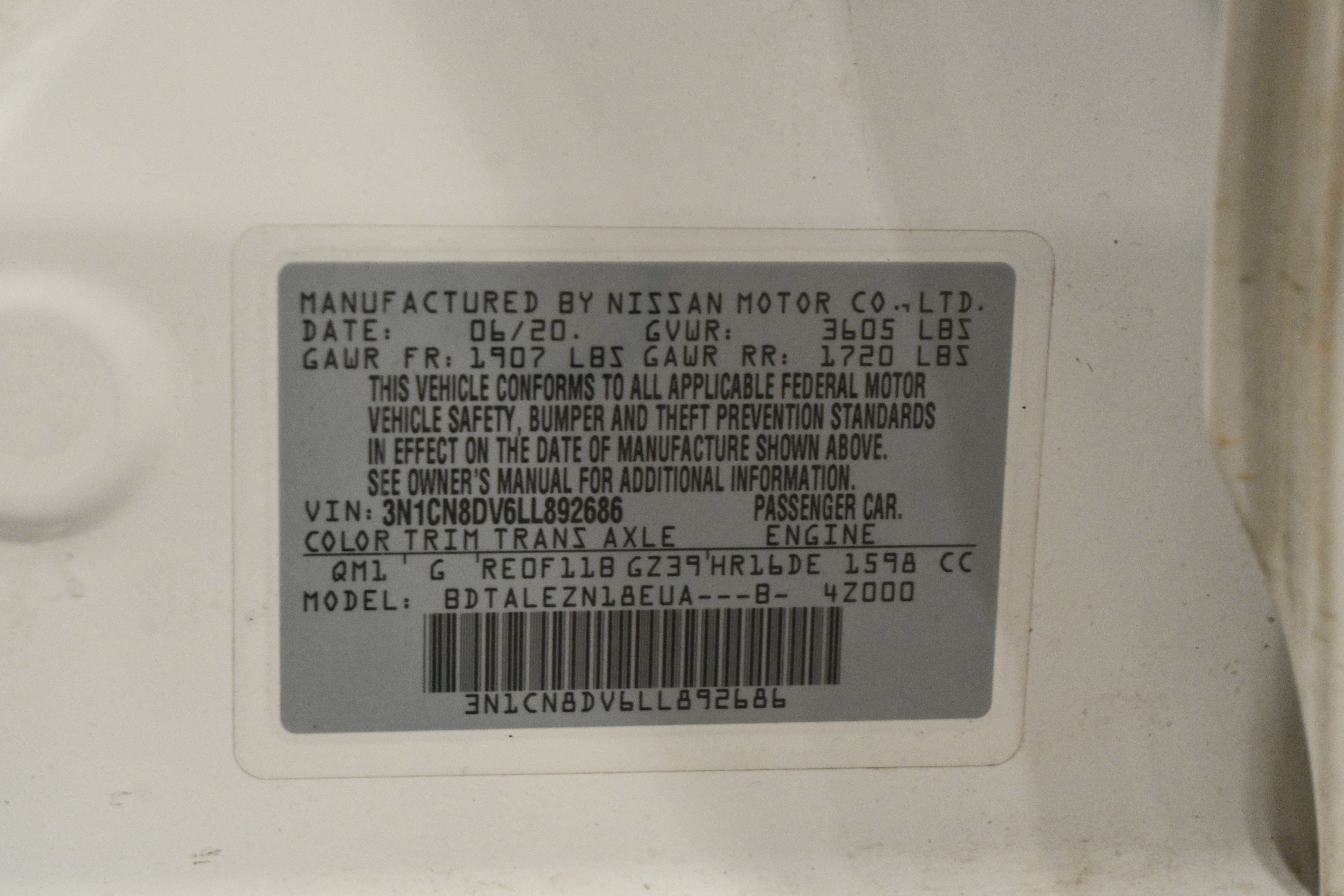 Used 2020 Nissan Versa S FWD image 17