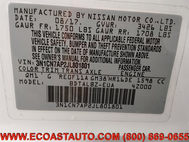 Used 2018 Nissan Versa SV FWD image 19