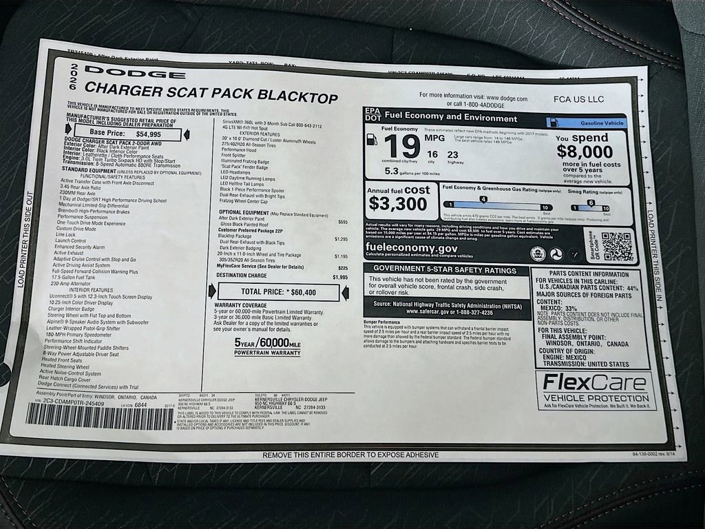 New 2026 Dodge Charger Scat Pack AWD/4WD image 21