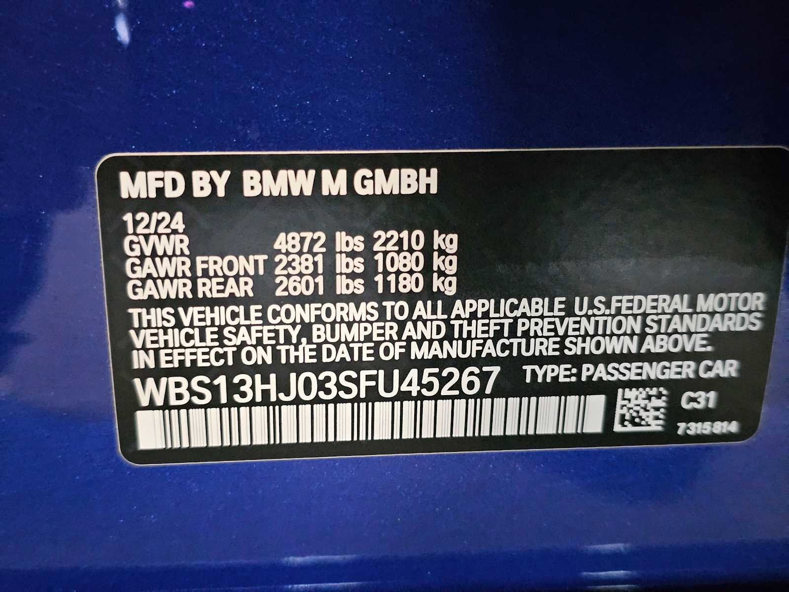 Used 2025 BMW M3 w/ M Carbon Exterior Package image 43