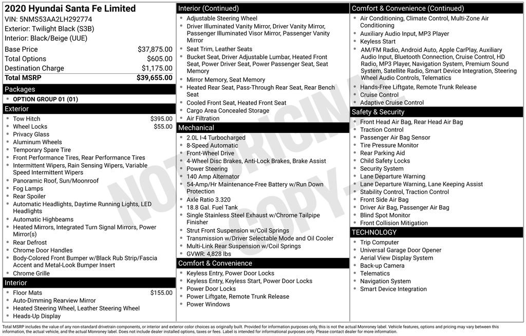 Used 2020 Hyundai Santa Fe Limited image 6