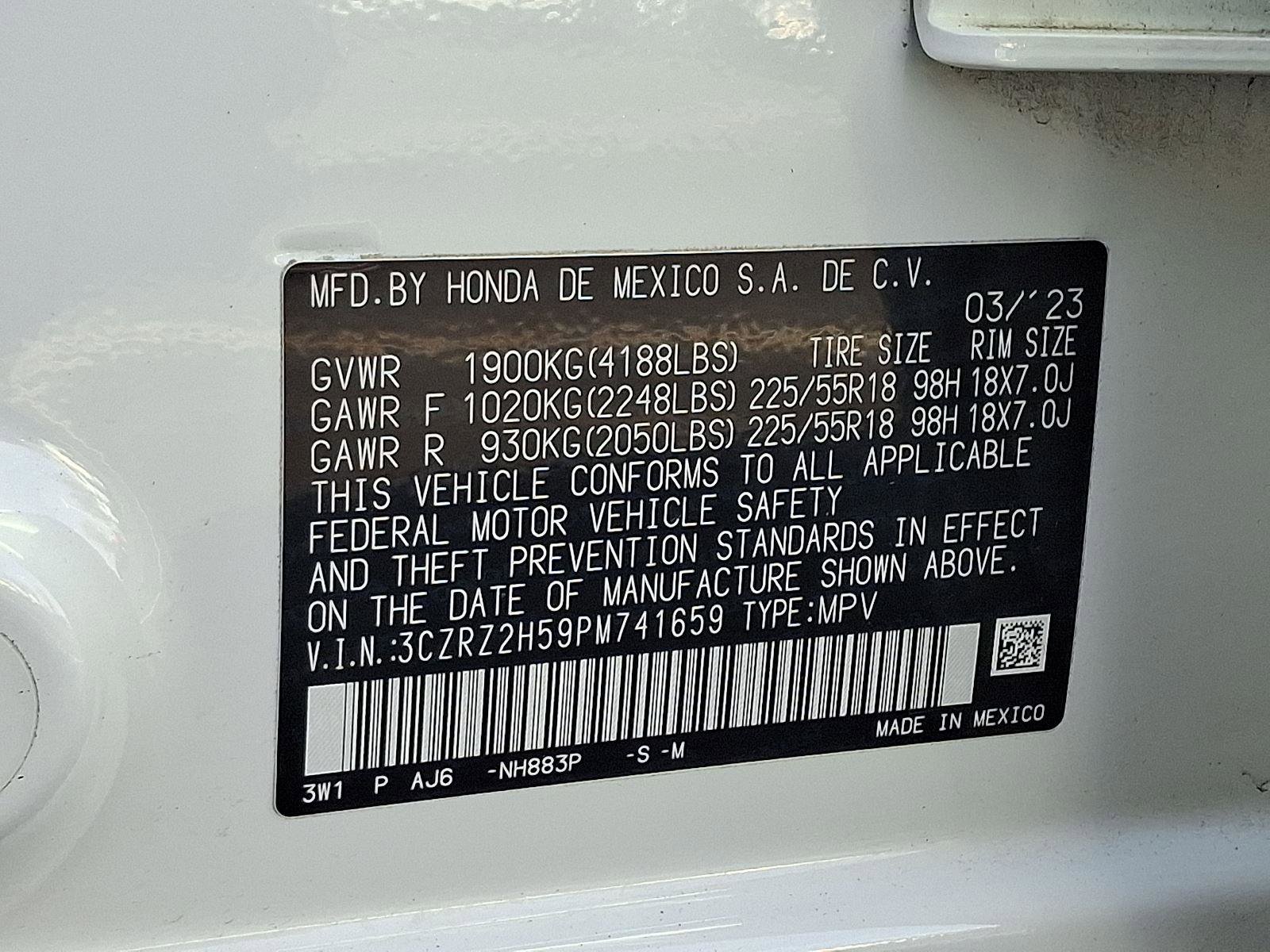 Certified 2023 Honda HR-V Sport image 27